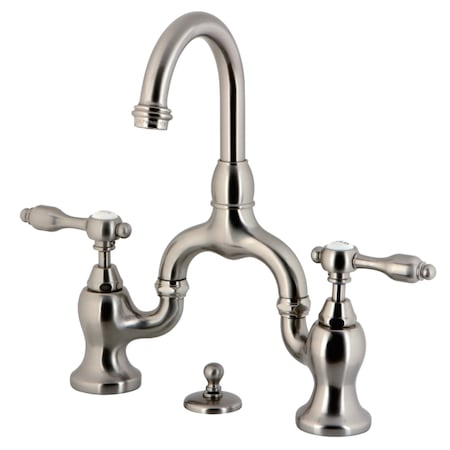 Kingston Brass KS7998TAL Bridge Bathroom Faucet, Brushed Nickel KS7998TAL